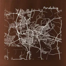 Mapy měst černobílé Pardubice