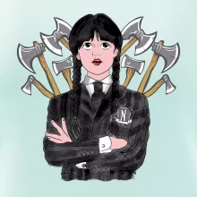 Sekery - holka v černém (Pecka design)