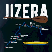 Mapa řeky Jizery