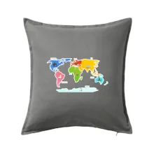 Světové kontinenty s názvy a zvířátky