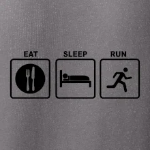 Eat sleep run čtverce