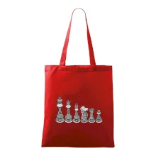 Šachové figurky v řadě - kreslené