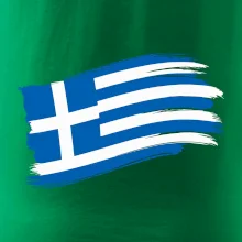 Řecko vlajka - štětkou
