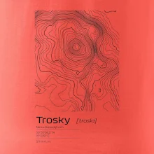 Trosky - vrstevnice v obdélníku
