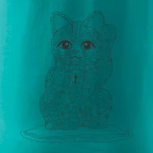 Kočka mávající mandala