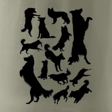 Border kolie siluety