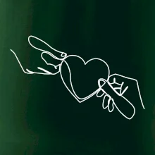 Dvě ruce a srdce jedním tahem