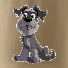 Knírač kreslený sedící