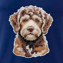Lagotto romagnolo vyšívaná hlava na prsu