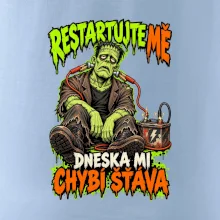 Vybitý Frankenstein s kabely od autobaterie