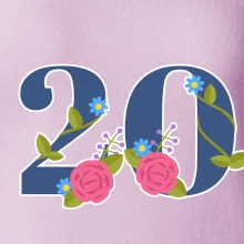 Květinové číslo kreslené - 20