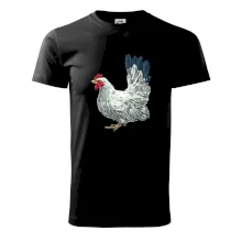 Slepice kreslená bílá