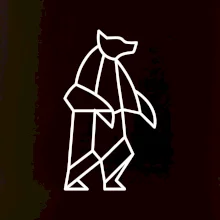 Geometrie lední medvěd stojící