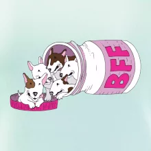 Bullterrier Friends Forever růžové (Pecka design)