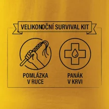 Velikonoční survival kit Pomlázka v ruce, panák v krvi