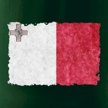 Vlajka Malta okousaná