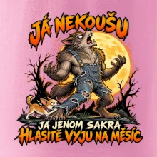Vlkodlak s čivavou vyje na měsíc