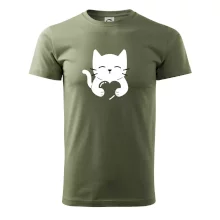 Kočka drží srdce