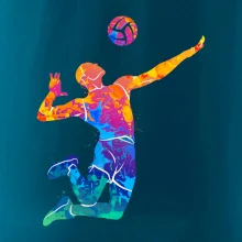 Volejbalista splash s míčem