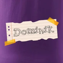 Papírek se jmenovkou - vlastní jméno