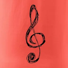 Houslový klíč kreslený