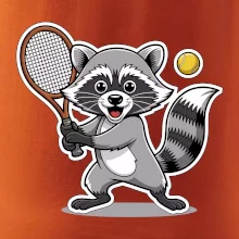 Mýval hraje tenis kreslený