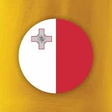 Vlajka Malta kulatá na prso