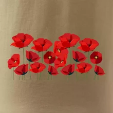 Vlčí mák v řadě