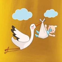 Čáp čekáme miminko - kluk