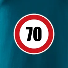 Dopravní značka - omezení rychlosti 70