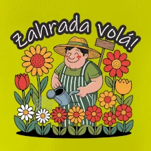 Zahrada volá - zahradník a slunečnice
