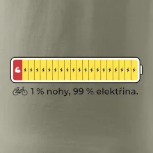 1 % nohy, 99 % elektřina