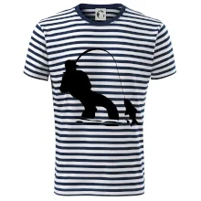 Rybář tahající rybu