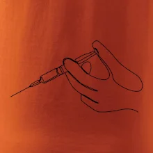 Ruka a injekce jedním tahem