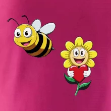 Parové triko - Včela a květina