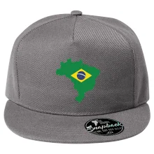 Brazílie vlajka v mapě