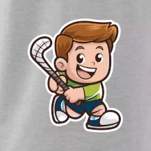 Ikona pozemní hokej kluk