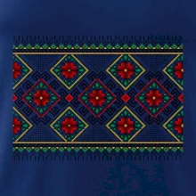 Ukrajinský vzor - Červeno Zelený