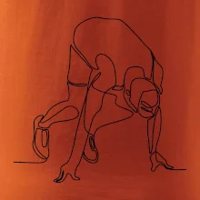 Běžec na startu jedním tahem