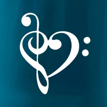 Houslový klíč srdce