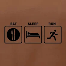 Eat sleep run čtverce