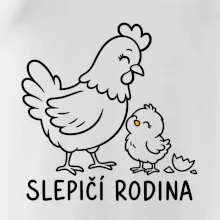 Slepičí rodina s kuřátkem