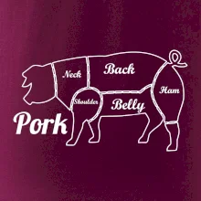 Prase nákres rozřezání