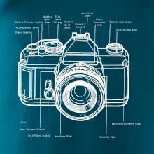 Nákres starý fotoaparát