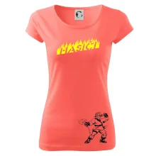 Hasič stojící - nápis hasiči - Velký nápis  na zádech