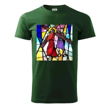 Vitráž - Ježíš a kříž