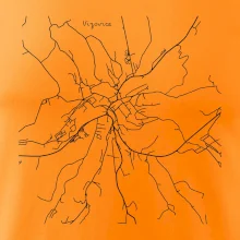 Černobílá mapa Vizovice