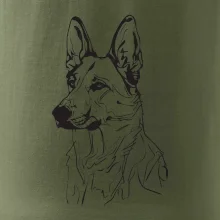 Německý ovčák černá kresba