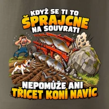 Pluh zaseknutý o balvan na souvrati