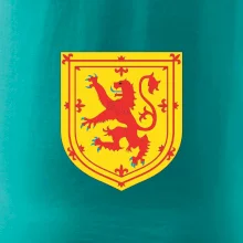 Skotský lev na hrudi